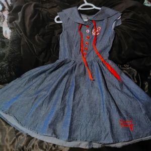 Criminal Damage sailor denim dress S (damaged)